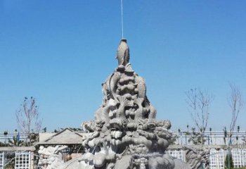达州令人称羡的广场龙龟喷泉石雕
