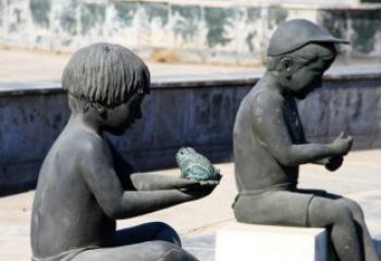 达州儿童景观铜雕，携带童趣的青蛙