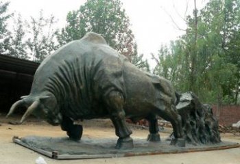 达州新中国拓荒牛铜雕，传承中国传统文化