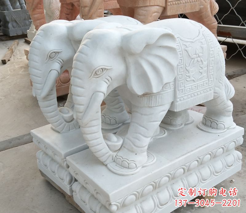 达州精美大象招财雕塑独特鼻卷魅力无限