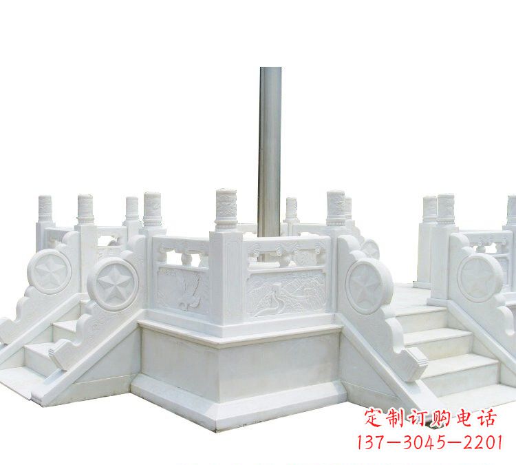 达州精美的汉白玉升旗台雕塑
