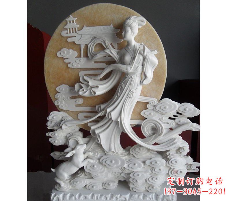 达州汉白玉嫦娥雕塑