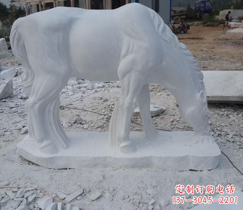 达州汉白玉动物马雕塑是由中领雕塑定制的一款精…