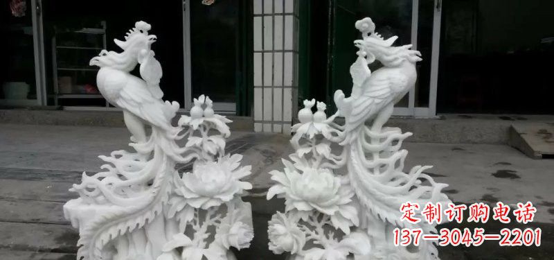达州汉白玉凤凰雕塑