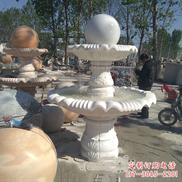 达州汉白玉风水球