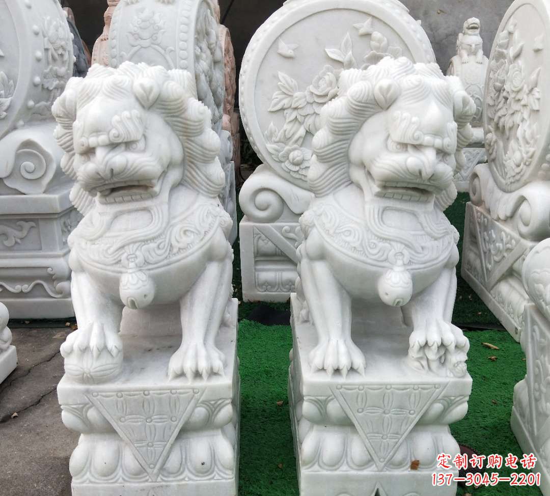 达州汉白玉故宫制作狮子雕塑