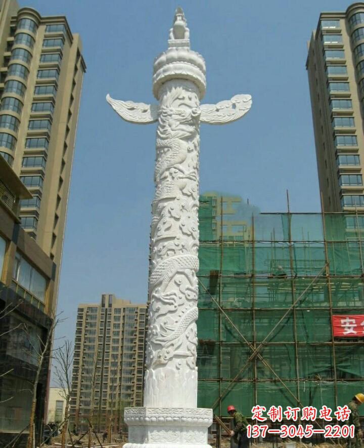 达州汉白玉华表石雕