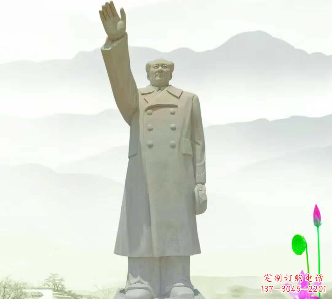 达州汉白玉打造的毛泽东雕塑