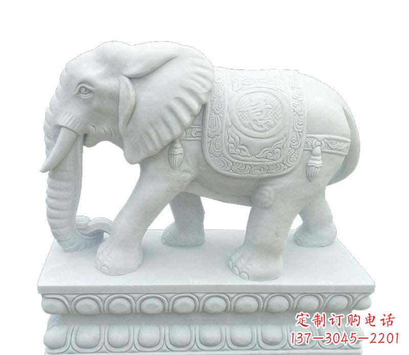 达州汉白玉吉祥大象