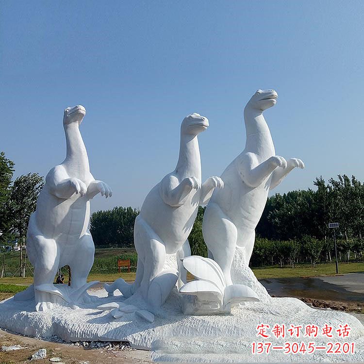 达州百年恐龙,白玉雕塑景观邀您共赏