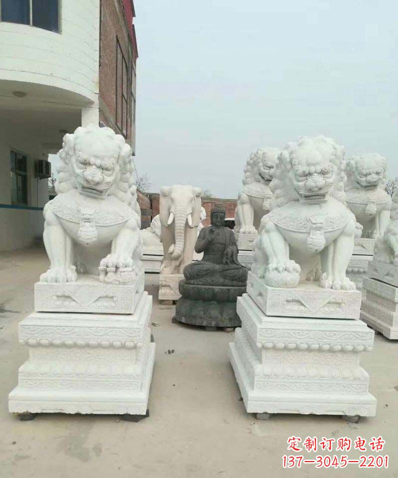 达州精美狮子雕塑,复古典雅高贵
