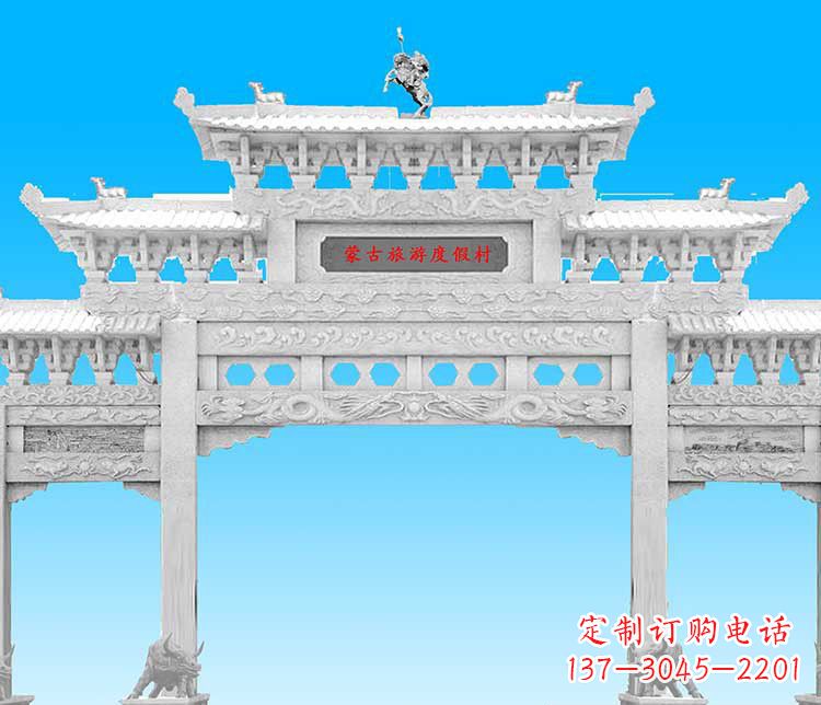 达州汉白玉牌楼雕塑,传承经典之美