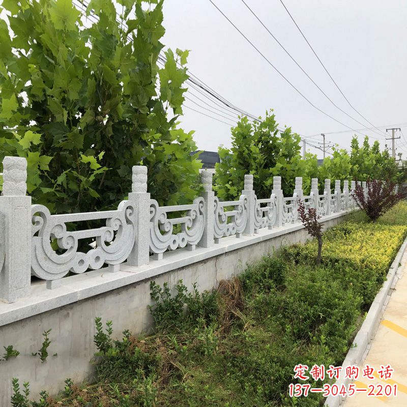 达州汉白玉石栏杆雕塑,精雕细琢,精美无比