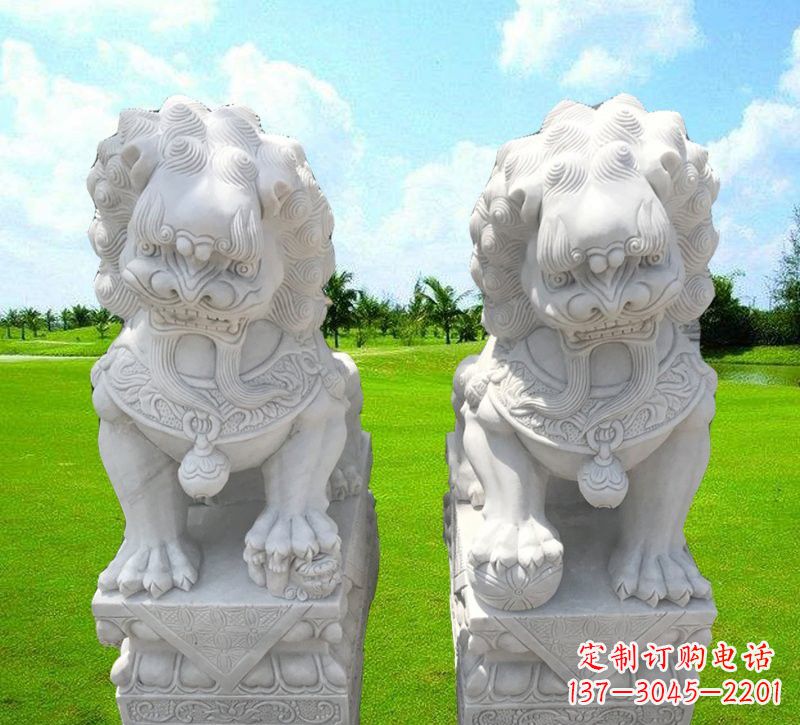 达州汉白玉小狮子石雕