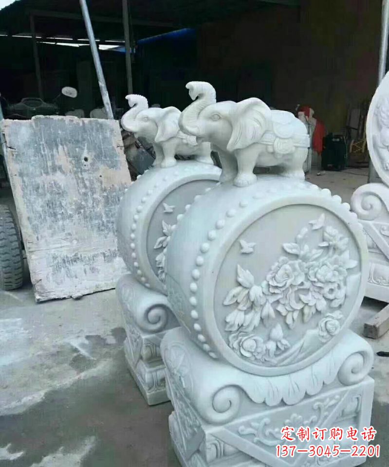 达州白玉小象抱鼓陪你度过每一天