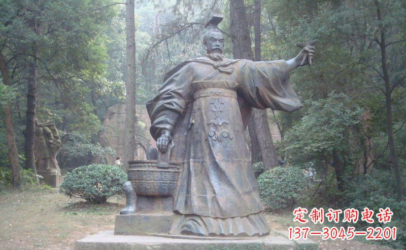 达州汉武帝古代名人铜雕