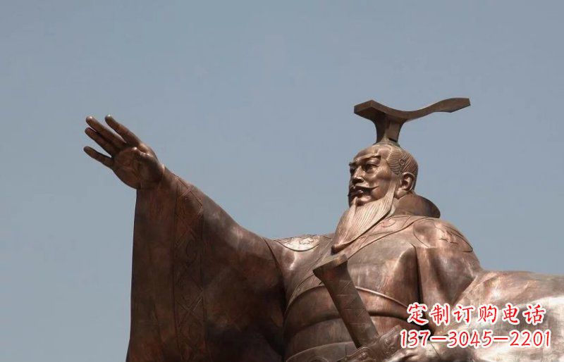 达州汉武帝古代人物铜雕