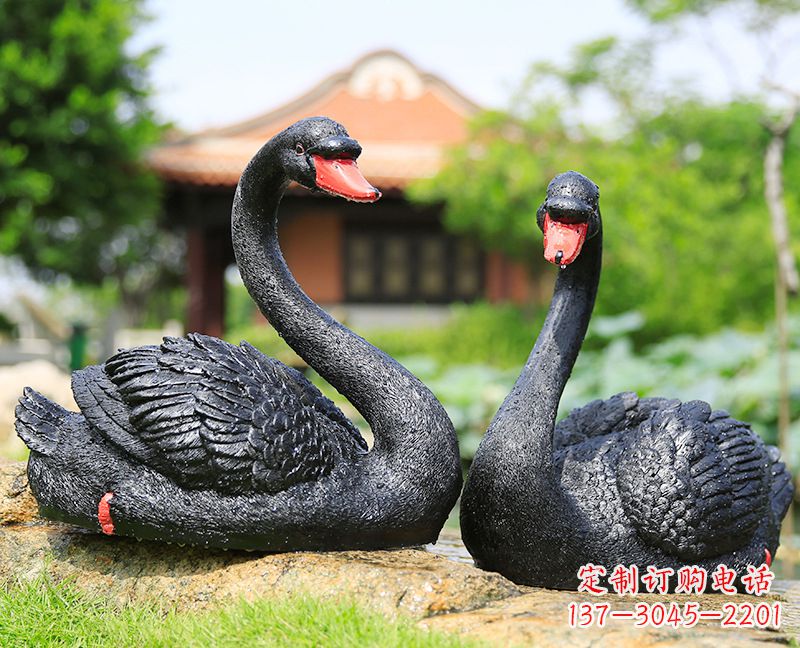 达州黑天鹅玻璃钢仿真雕塑