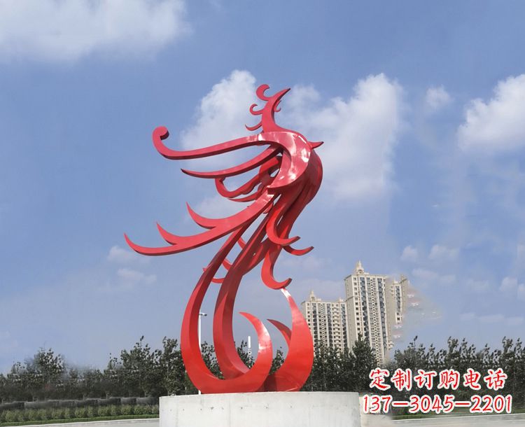 达州领雕塑凤凰户外园林广场景观动物雕塑