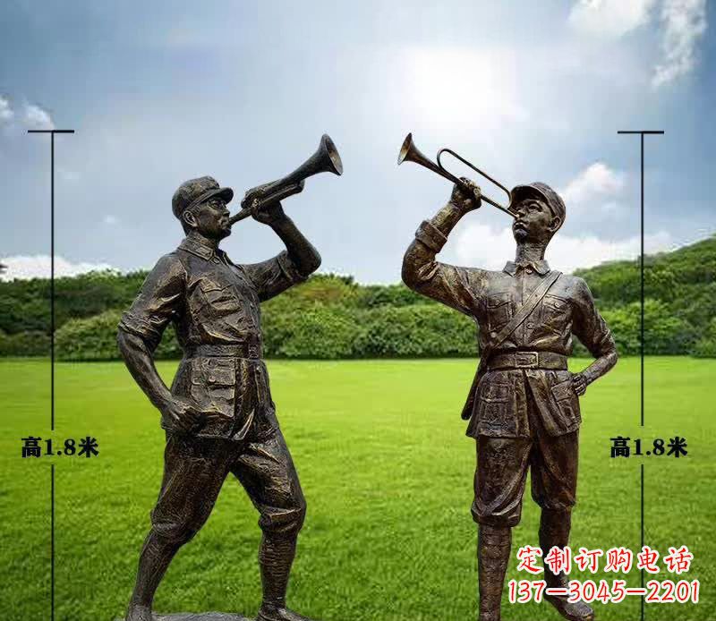 达州红色文化经典——红军铜雕