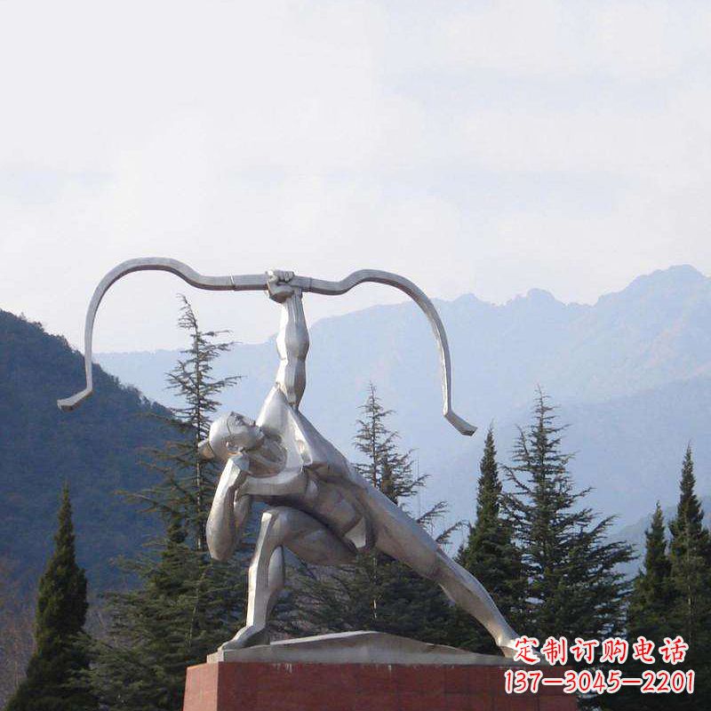 达州后羿射日不锈钢雕塑