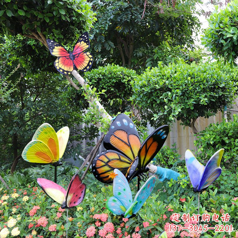 达州蝴蝶玻璃钢仿真雕塑