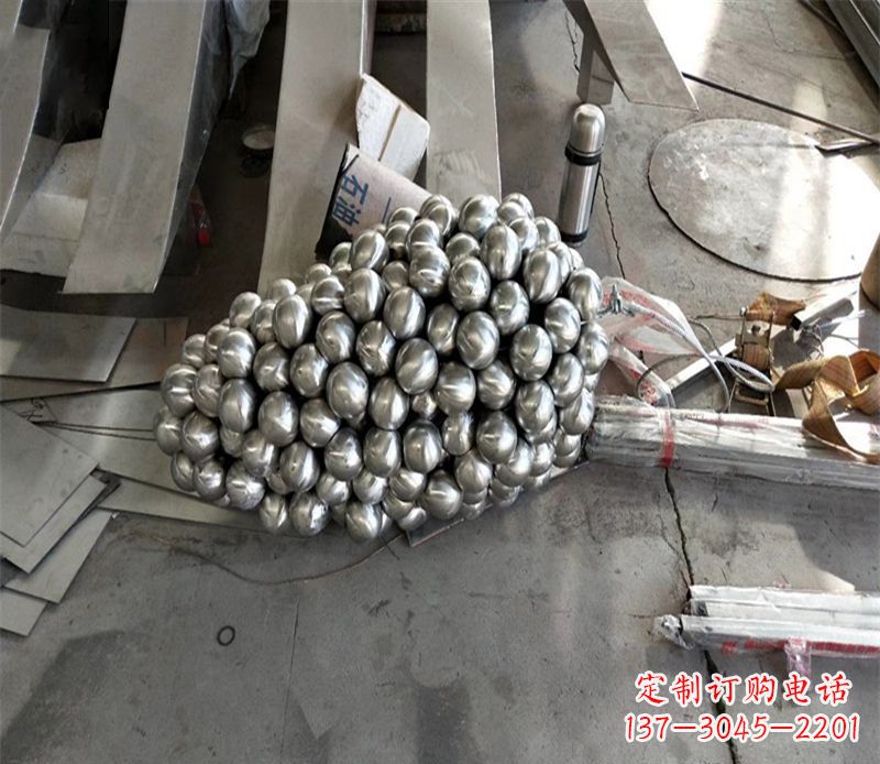 达州户外不锈钢葡萄雕塑雕塑