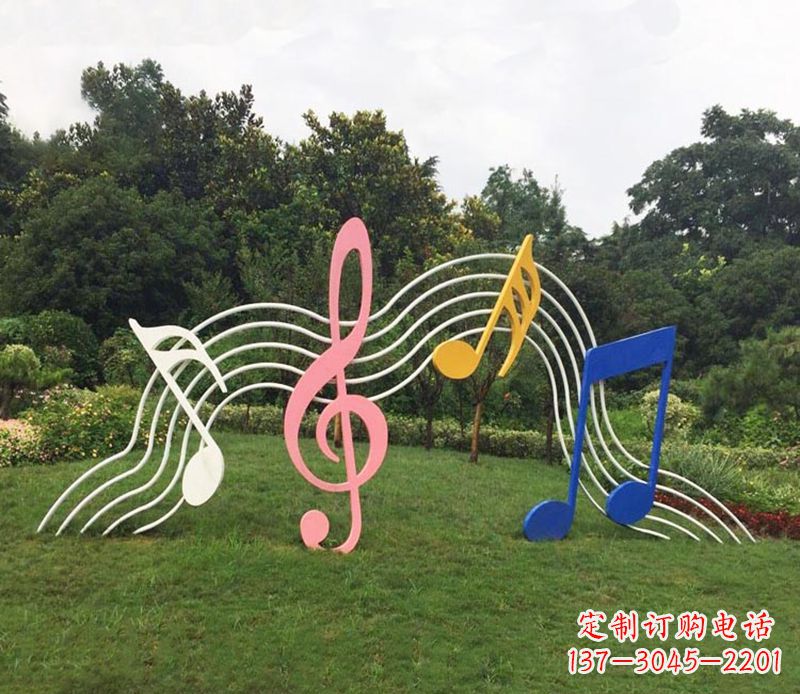 达州领雕塑:外观精美的不锈钢音符雕塑