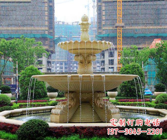 达州户外多层喷泉石雕