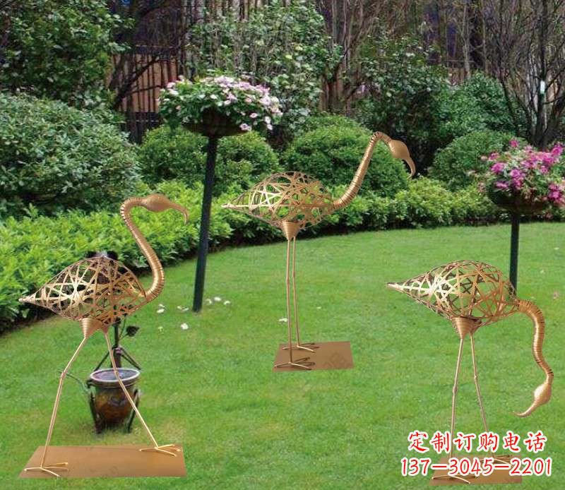达州逼真大型火烈鸟雕塑