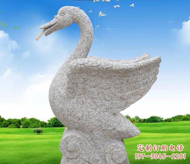 达州花岗岩艺术天鹅雕塑