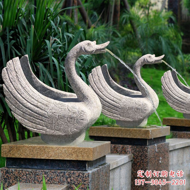 达州尊贵的花岗岩天鹅喷水雕塑