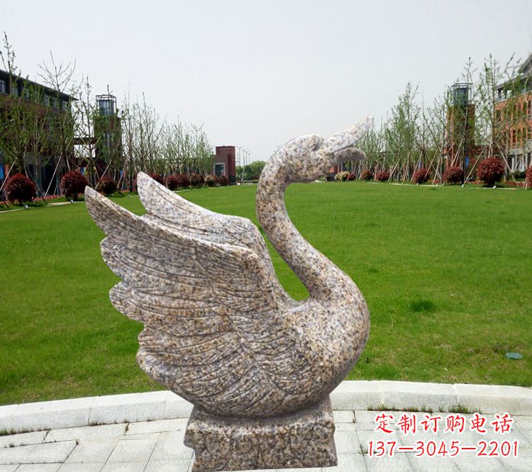 达州中领雕塑推出的浪漫喷水天鹅雕塑,它是一件…