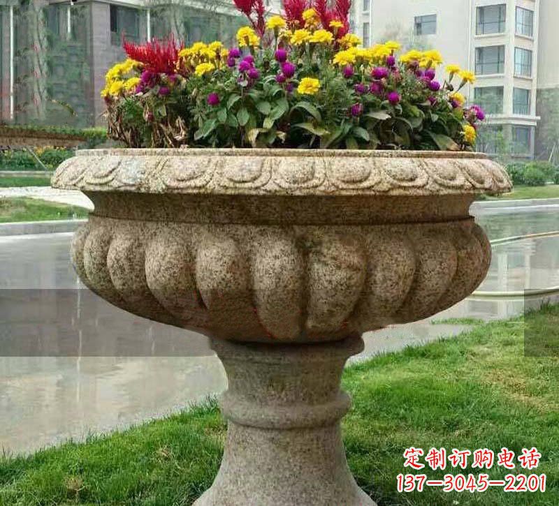 达州花岗岩小区花盆石雕,精美绝伦