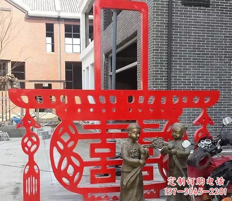 达州历久弥新的不锈钢花篮雕塑