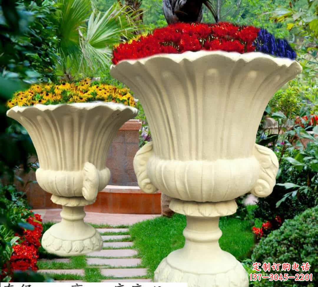达州花园景观花盆石雕