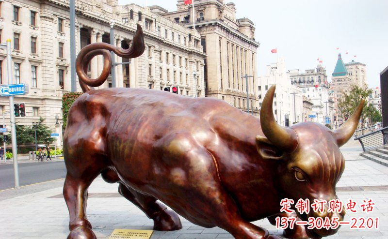 达州华尔街牛招财牛铜雕,拥有力量的象征