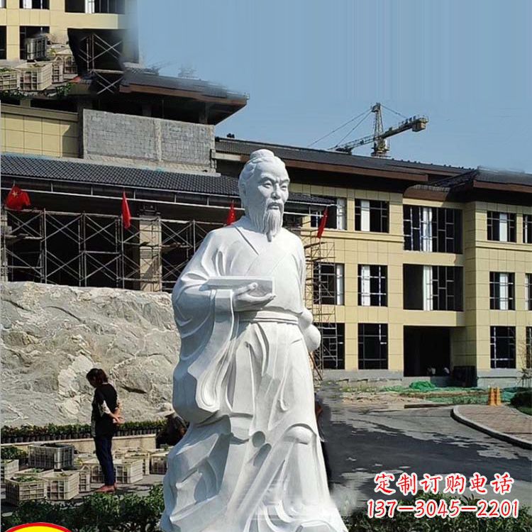 达州高雅精美的华佗白玉石雕像