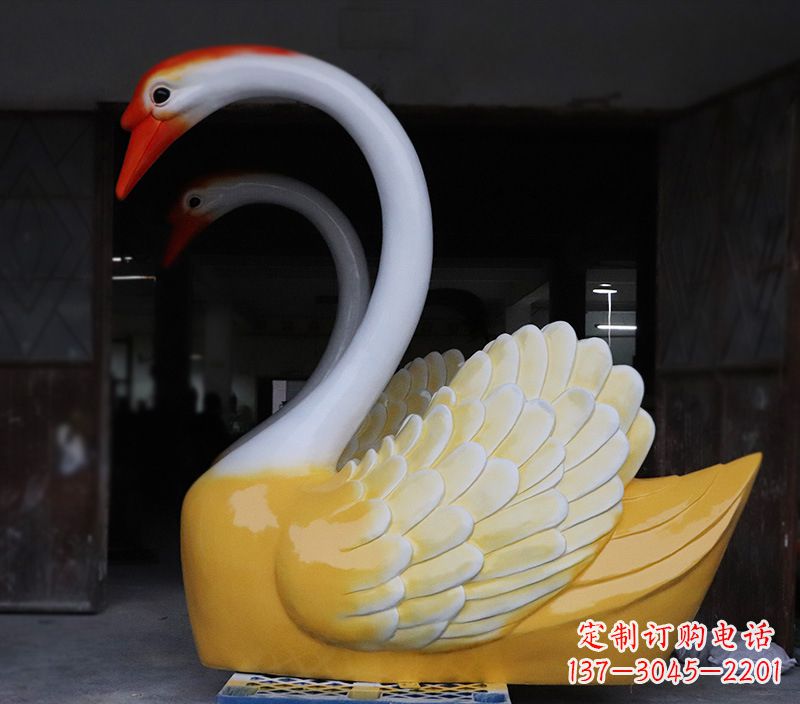 达州爱心天鹅雕塑,让你的爱永生