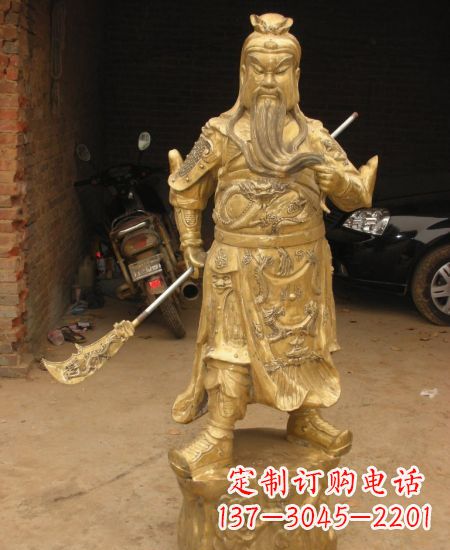 达州优美勇猛的关公雕塑