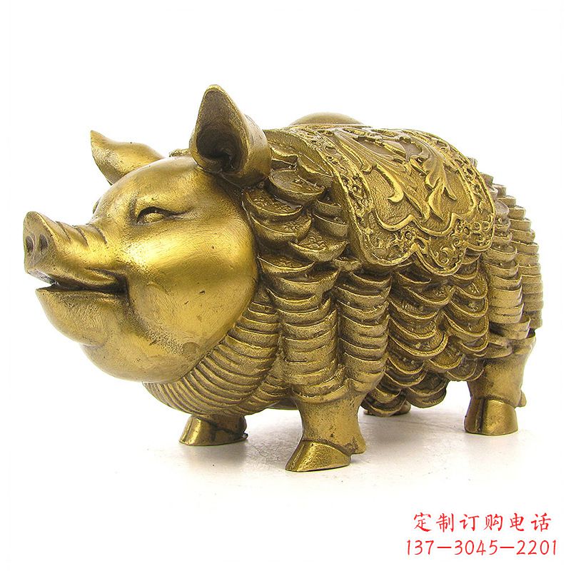 达州欢迎招财猪,用黄铜打造新年祝福
