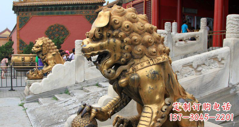 达州黄铜狮子故宫狮雕塑