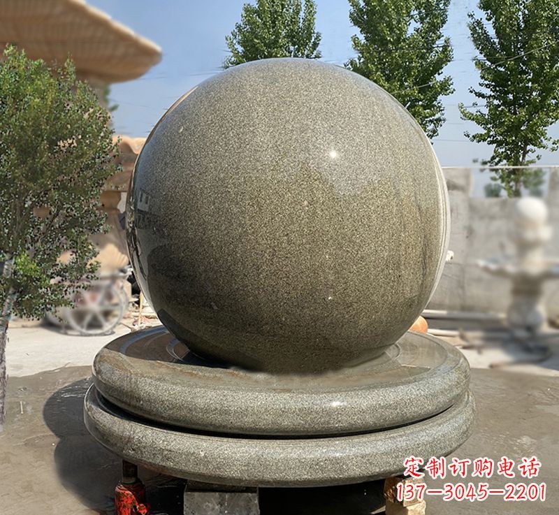 达州品质保障黄锈石风水球雕塑