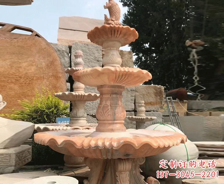 达州精美的黄锈石喷泉雕塑黄锈石喷泉雕塑是一种…