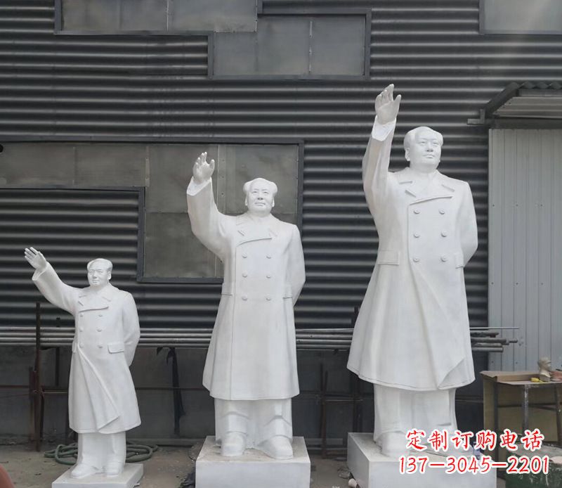 达州挥手毛主席校园伟人石雕