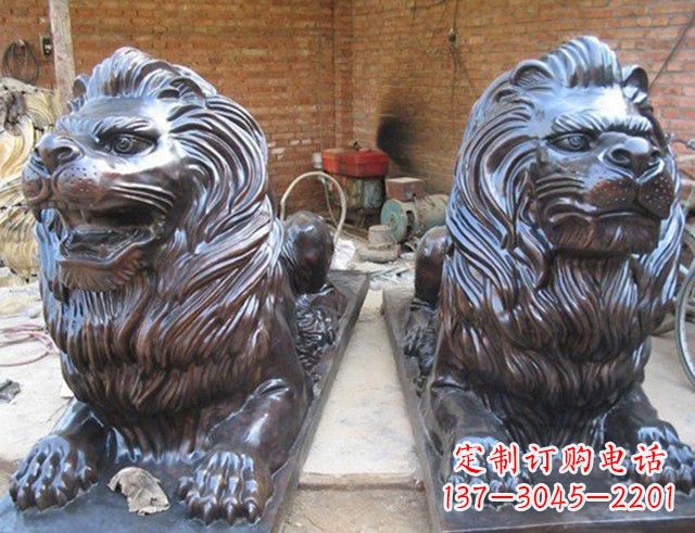 达州汇丰狮子铜雕塑是由中领雕塑制作的一款狮子…