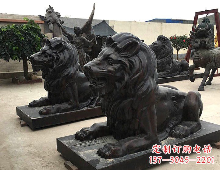 达州汇丰手工铸铜狮子雕塑