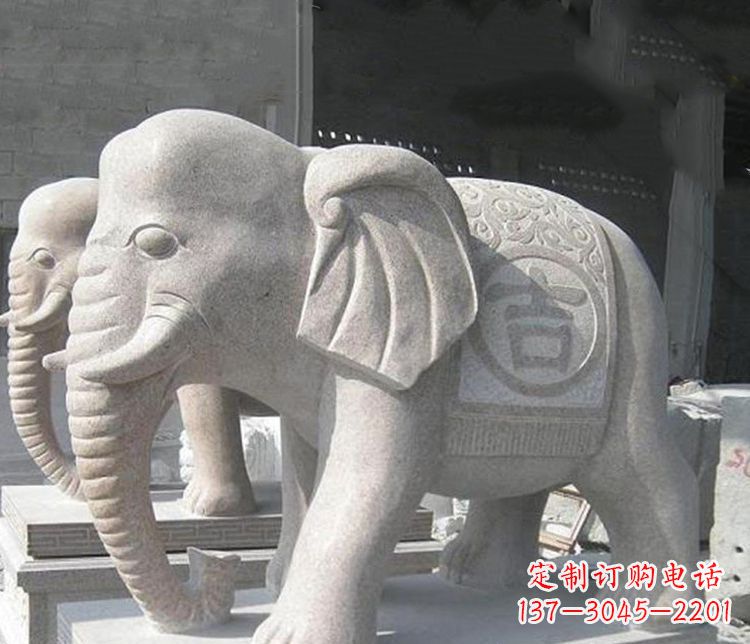 达州吉祥大理石大象雕塑,古典雅致、品质优质