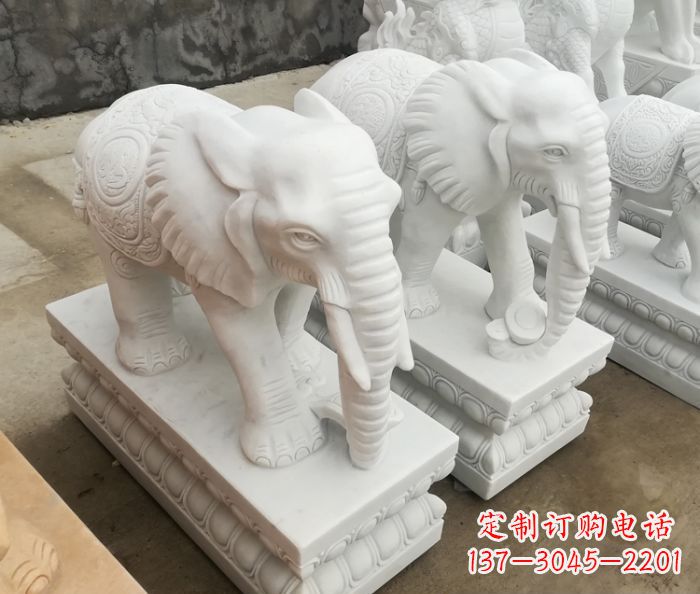 达州增添吉祥气息的玉质大象雕塑