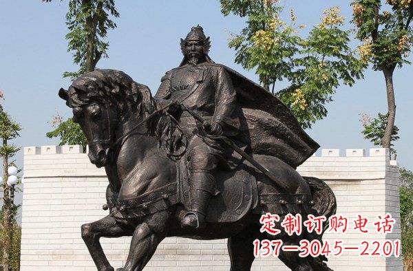 达州将军骑马古代人物铜雕